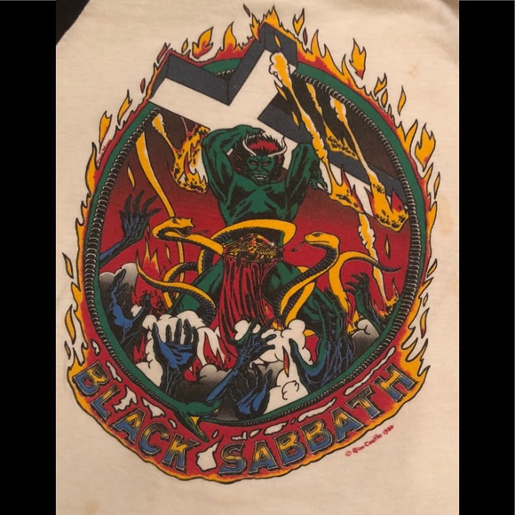 Other - 1980 Black Sabbath Concert Tee Shirt 3/4 Sleeves